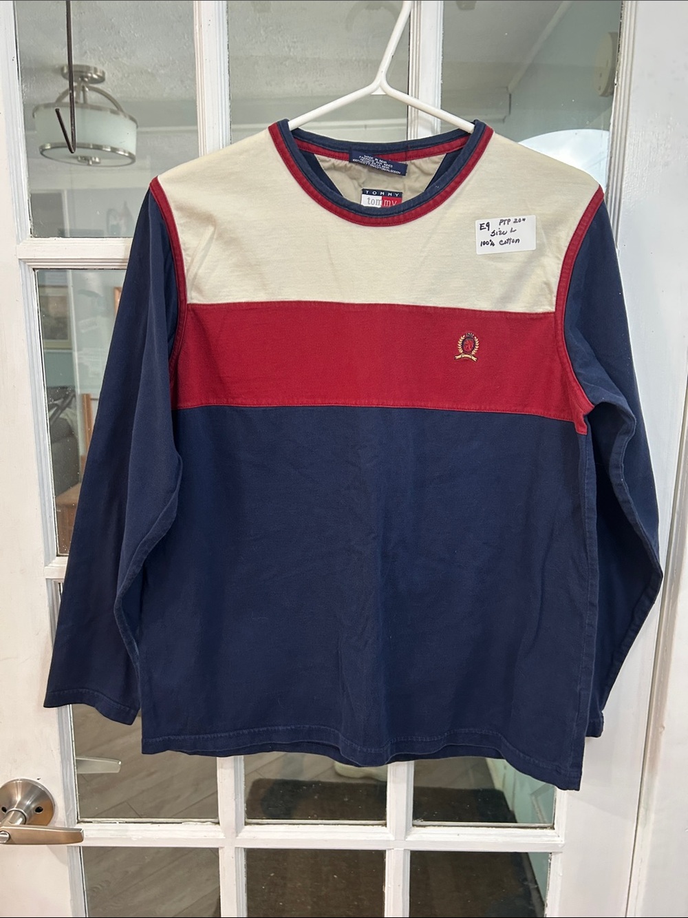 Tommy Hilfiger Navy, Red & White Logo Shirt